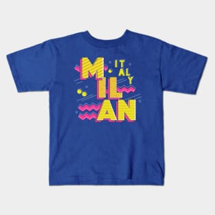 Retro 90s Milan, Italy Kids T-Shirt